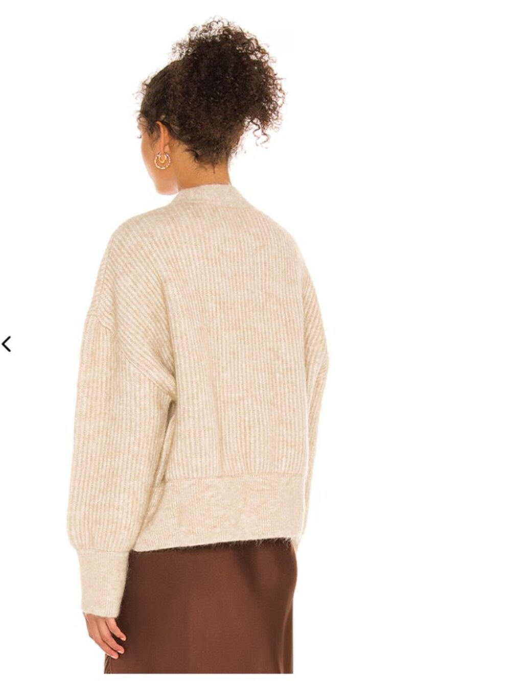 Anine Bing Maxwell Cardigan: mohair, gold buttons, oatmeal - Picture 4 of 13